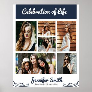 Trauer Begrüßungsplakat Collage Poster