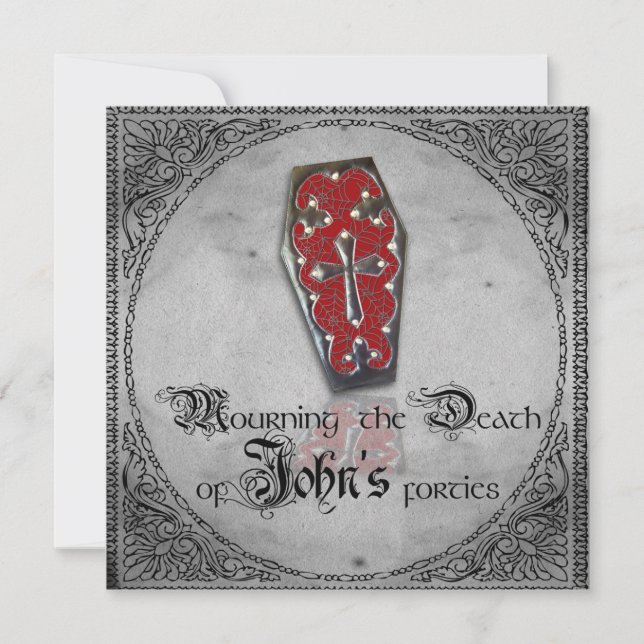 Trauer des Todes von (meine Jugend) Party Einladung (Vorderseite)