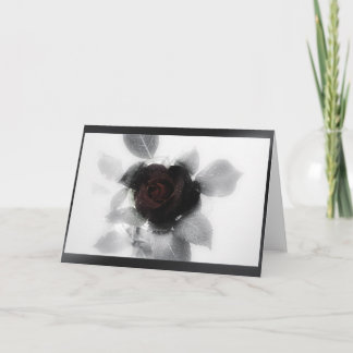 Trauer-Erinnerungs-Rose Karte