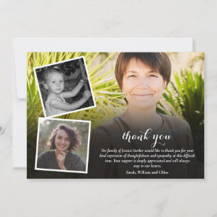 Trauer Gedenk 4 Foto Collage Skript Dankeskarte