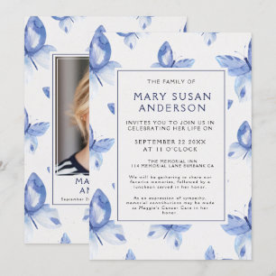 Trauer Gedenk Schmetterlinge Foto Ankündigung