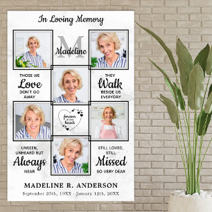 Trauer Gedenken 6 Foto Collage In Liebe und Erinne Poster