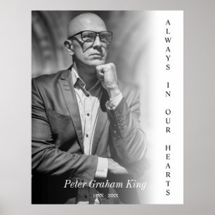 Trauer-Gedenkfeier Schwarz-Weiß-Foto Poster