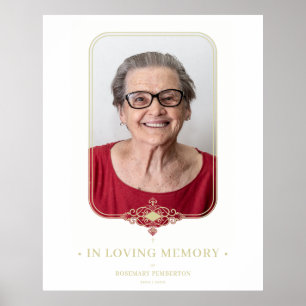 Trauer Golden Effekt Ornamental Spitze Effekt Foto Poster