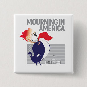 Trauer in Amerika-Knopf Button