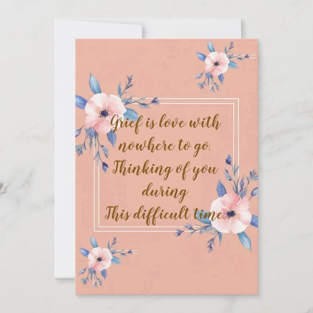 "Trauer ist Liebe unverankert", bekommt gut Karten (Vorderseite)