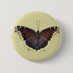 Trauer-Mantel-Schmetterling - Nymphalis antiopa Button