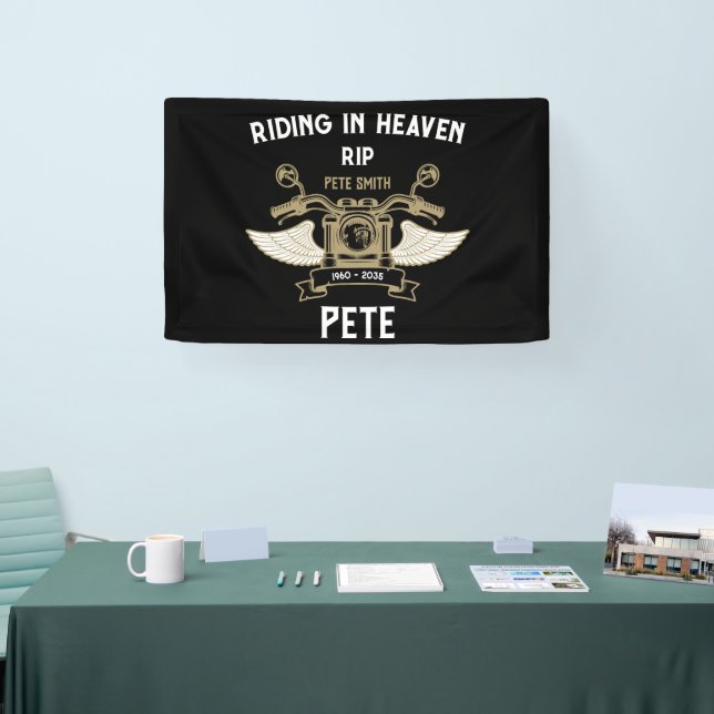 Trauer Motorradfahrer Biker Beerdigung Banner (Messe)