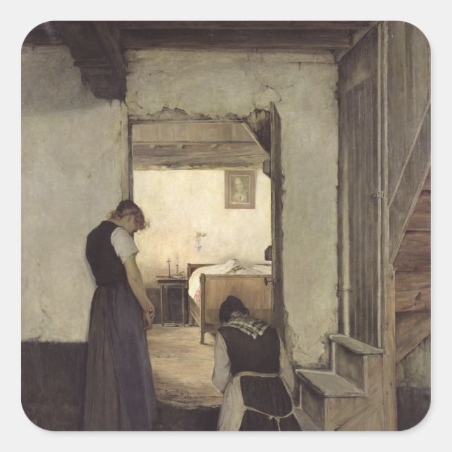 Trauer Quadratischer Aufkleber (Vorderseite)