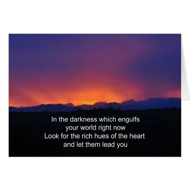 Trauer - Schwierige Zeiten - In den dunklen Farben (Vorderseite (Horizontal))