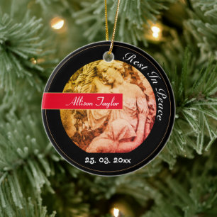 Trauer über Anglel, Gedenkschmuck / Weihnachten Keramik Ornament