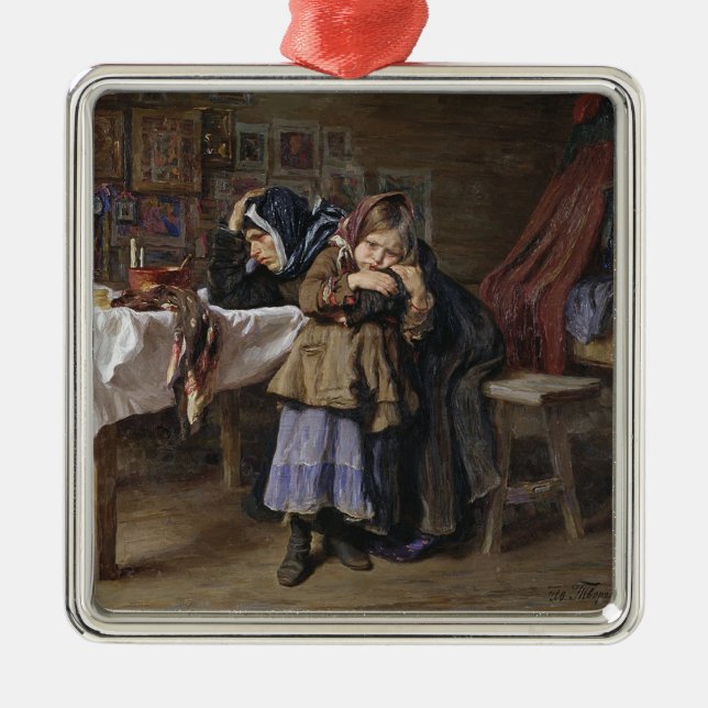 Trauer und Trauer (Beileid nach dem Bereavement) Ornament Aus Metall (Vorne)