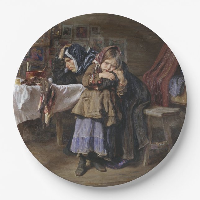 Trauer und Trauer (Beileid nach dem Bereavement) Pappteller (Vorderseite)