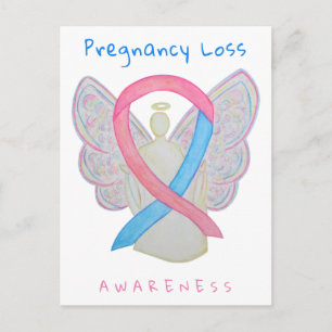 Trauerbewusstseins-Schleife bei Schwangerschaftsve Postkarte