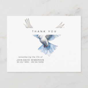 Trauerfall Vogel Dankeschön II Postkarte