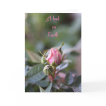 Trauerfallkarte, Rosenknospe