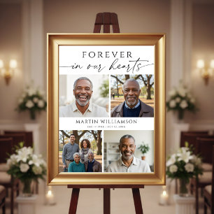 Trauerfeier Für immer in unseren Herzen 4 Fotos Poster