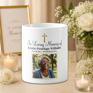 Trauerfeier Goldkreuz Foto Beerdigung Kaffeetasse
