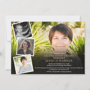 Trauerfeier Lebensfoto-Collage Einladung
