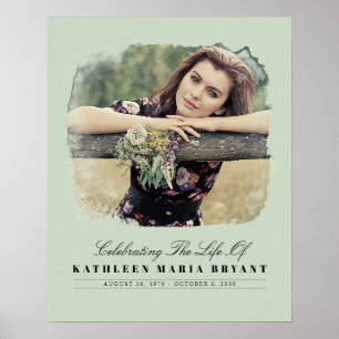 Trauerfeier mit Foto-Funeral-Zeremonie Poster