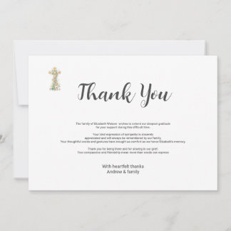 Trauerflorales Kreuz Danke