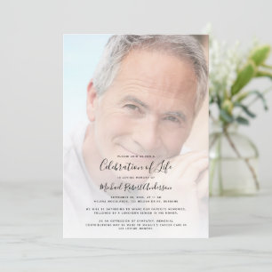 Trauerfoto-Feier des Lebens Gedenkfeier Einladung
