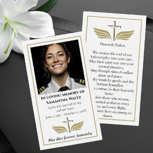 Trauerfoto-Gebet für Piloten Moderne Luftfahrt