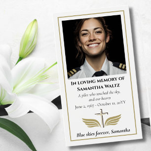 Trauerfoto-Gebet für Piloten Moderne Luftfahrt