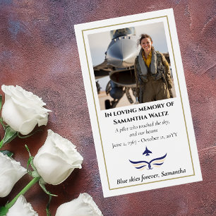 Trauerfoto-Gebet für Piloten Moderne Luftfahrt