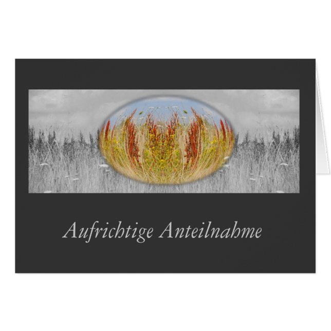 Trauerkar te Herbstwiese grau (Vorderseite (Horizontal))