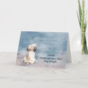 Trauerkarte für den Verlust eines Shih Tzu Feiertagskarte