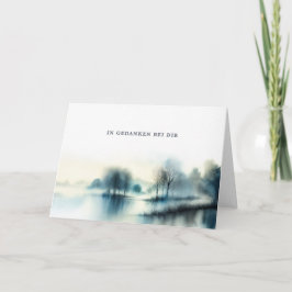 Trauerkarte "In Gedanken bei dir"  Karte