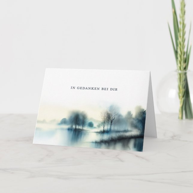 Trauerkarte "In Gedanken bei dir"  Karte (Vorderseite)