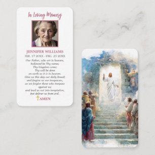 Trauerkarte Jesus im Himmel Visitenkarte