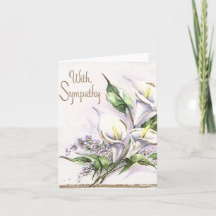 Trauerkarte mit Vintage-Lilien Karte