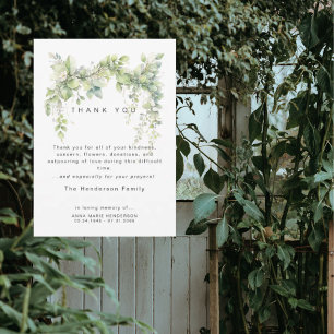 Trauerkarte 'Reben des Lebens' Dankeschön Dankeskarte