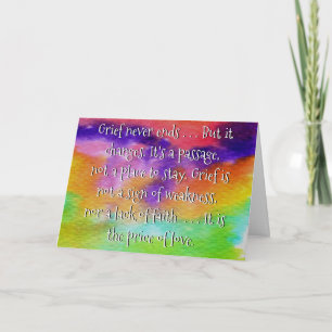 Trauerkarte zum Verlust eines geliebten Menschen Karte