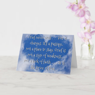 Trauerkarte zum Verlust eines geliebten Menschen Karte