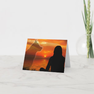 Trauerkarte zum Verlust eines Hundes mit Gedicht Karte