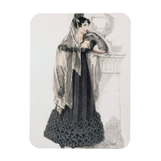Trauerkleid, Modeplatte von Ackermanns Rep Magnet (Vertikal)