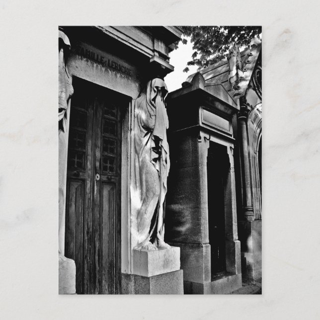 Trauern im Friedhof Postkarte (Vorderseite)