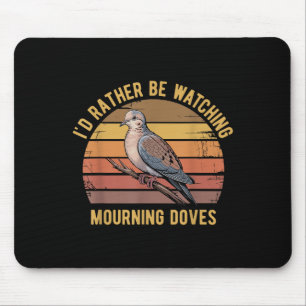 Trauernde Taube Vogel Liebhaber Vintage Retro Sonn Mousepad
