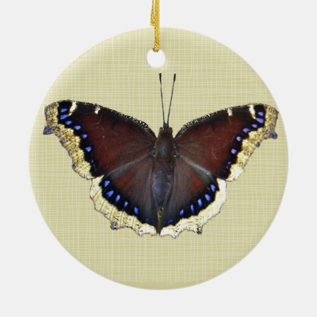 Trauernder Schmetterling in der Cloak - Nymphalis- Keramik Ornament (Hinten)