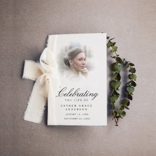Trauerprogramm Soft Celebration of Life Funeral ge Flyer