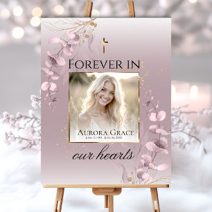 Trauerprogrammkarte "Florale Serenität" Poster