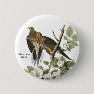 Trauertaube von John James Audubon, Birdwatcher Button