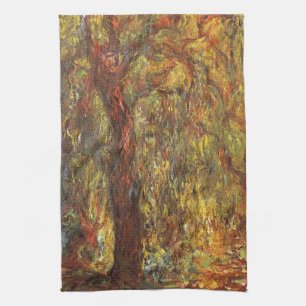 Trauerweide von Claude Monet, Vintage Fine Art Handtuch