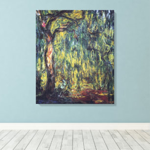 Trauerweide von Claude Monet, Vintage Fine Art Leinwanddruck