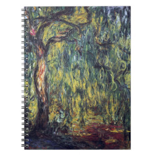 Trauerweide von Claude Monet, Vintage Fine Art Notizblock