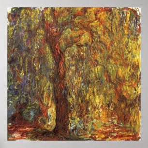 Trauerweide von Claude Monet, Vintage Fine Art Poster